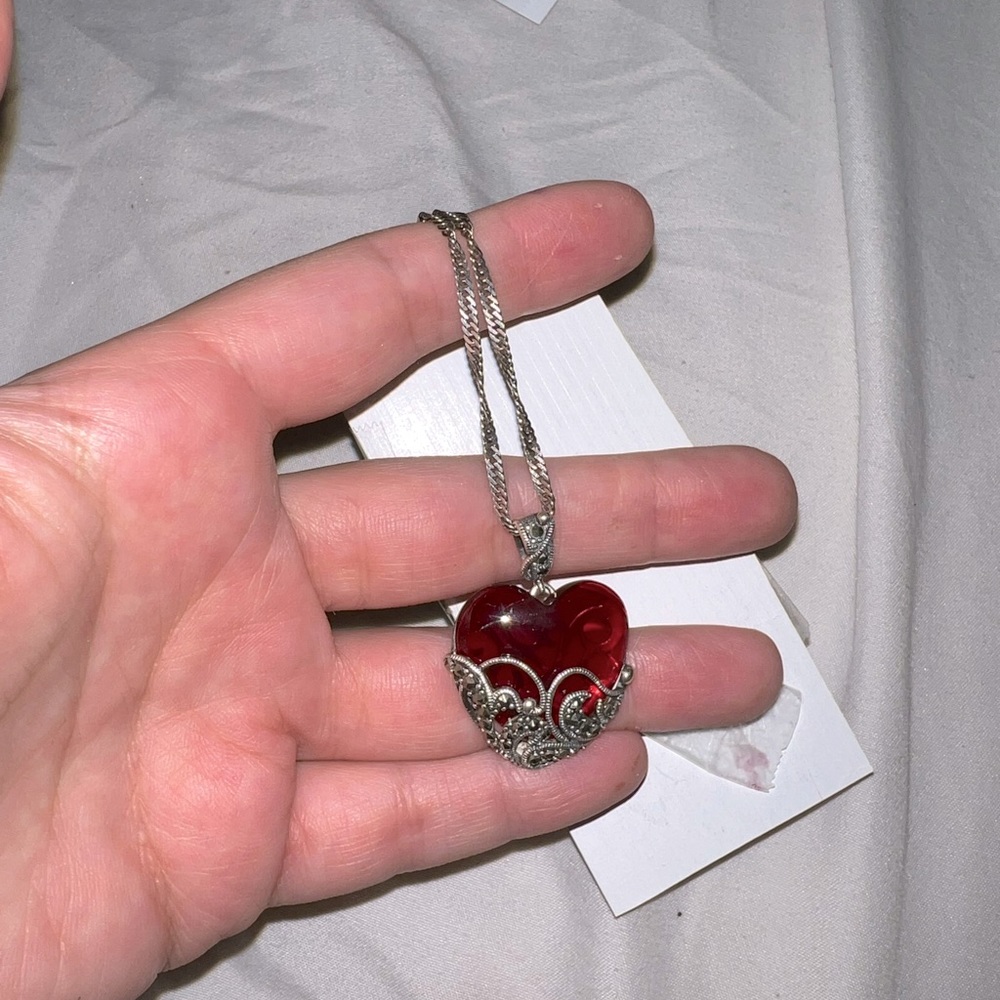 Beautiful heart shape silver 925 necklace